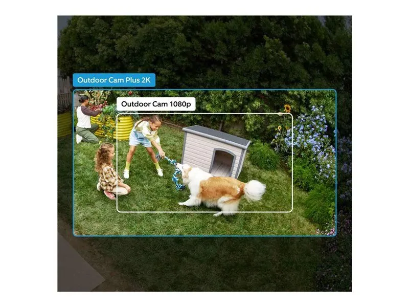 Ring Outdoor Cam Plus Plug-In 2K широкоугольная камера, белая 78817288